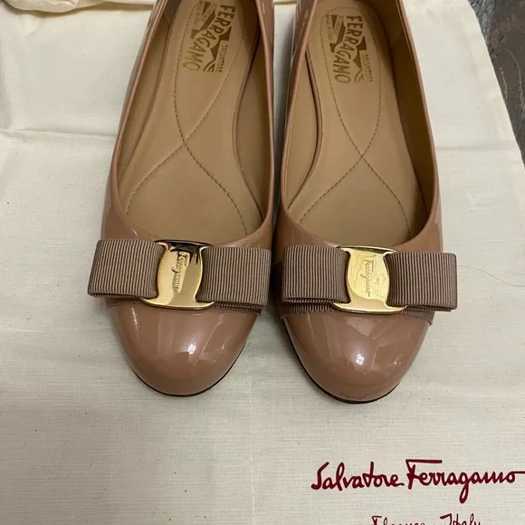 Salvatore Ferragamo Varina Patent Leather Ballet Flats - Picture 7 of 8